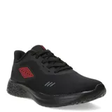 Championes de hombre en color negro con detalles rojos, diseño ligero y suela de alta tracción.