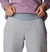 Pantalón deportivo acolchado color borgoña, con cintura elástica ajustable y bolsillos laterales.