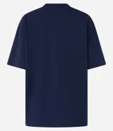 Remera deportiva oversize de algodón, color azul marino con mangas cortas blancas. Estampa frontal con el nombre "Los Angeles Chargers", el número "60" y el logo de la NFL.