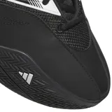 Championes de básquet Adidas Dame Certified 3.0, color negro con detalles en blanco.