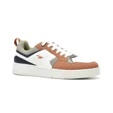 Championes Hi-Tec Marlon, color gris y beige, con detalles en azul marino. Confeccionados con materiales sintéticos y suela de goma.