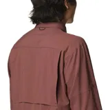 Camisa de hombre Columbia Silver Ridge, color beige, de manga larga con botones para enrollar, dos bolsillos frontales con botón, ventilación en la espalda y protección solar UPF 50.