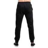 Pantalón de jogging negro con cintura ajustable con cordón y tobillos ajustados.