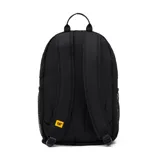 Mochila negra Caterpillar Tokyo Urban con logo estampado en el frente, correas ajustables de malla, dos bolsillos laterales de malla y compartimento trasero acolchado para laptop.