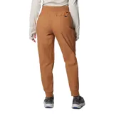 Pantalón jogger color marrón, con cintura elástica, bolsillos laterales y traseros. Confeccionado con tecnología Omni-Shade™ Broad Spectrum UPF 50 y Omni-Shield™.