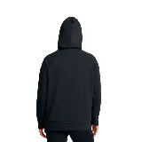 Buzo Under Armour negro con capucha y logo estampado con flores.