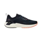 Championes deportivos 361 de hombre, color azul marino con detalles en naranja y blanco. Con amortiguación de rebote, antideslizantes y de malla transpirable.