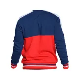 Buzo de fútbol Umbro del Club Nacional de Football, con diseño de bloques de color blanco, azul y rojo. Incluye logo de Umbro y escudo del club.