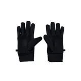 Guantes negros de poliéster con logo de Umbro en el puño y hebilla de ajuste.