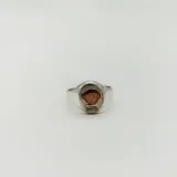 Anillo de plata 925 con aplique de corona de chef en oro 9k.