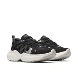 Championes Merrell Clover Tech para mujer, color negro con detalles en gris y plateado. Capellada de malla y material sintético, cordones y correas recicladas, plantilla FloatPro Foam y suela de goma Flexconnect.