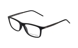 Armazón para lentes de receta Nazareno Corsini, modelo rectangular de acetato color negro mate.