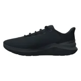 Championes de running Under Armour Phade RN 3, color azul con logo verde flúor y suela blanca.