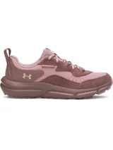 Zapatillas de running Under Armour Charged Verssert 2 para mujer, color gris oscuro y negro con detalles en rosa.
