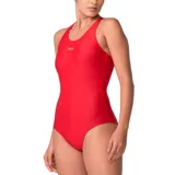 Malla enteriza de natación Fila modelo Australia, color rojo con logo de la marca en el pecho.