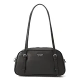 Cartera Guess Cerelia negra con correa de hombro fina y cierre superior con cremallera.