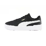 Zapatillas urbanas Puma Carina 3.0, color negro con franja lateral blanca y suela blanca con plataforma.
