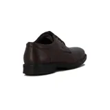 Zapato acordonado de vestir para hombre, marca Giantti, modelo Velo, color marrón oscuro con suela negra.