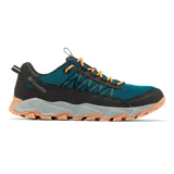 Zapatillas de trekking Columbia Flow Fremont, color gris con detalles en rosa y naranja.