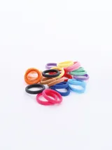 Set de colitas de pelo elásticas de distintos colores.