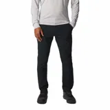 Pantalón de trekking color marrón claro, con protección solar UPF 50, repelente al agua y a las manchas. Cuenta con rodillas articuladas, puños cónicos, bolsillos con cremallera y detalles reflectantes.