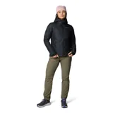 Campera puffer color salmón con capucha, cierre frontal y bolsillos laterales con cierre. Cuenta con tecnología termorreflectante Omni-Heat™ y puños con orificios para los pulgares.