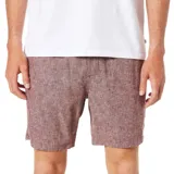 Bermuda de hombre color bordeaux, corte recto y largo a la rodilla.