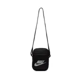 Bolso bandolera unisex Nike Heritage color negro, con logo estampado en blanco.