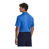 Remera polo Under Armour Matchplay para hombre, color gris jaspeado con logo negro en el pecho.