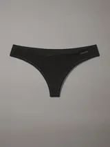 Colaless negra Calvin Klein Ideal Cotton de algodón elástico extra suave, con cintura fina y flexible con logo en el lateral.