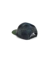 Gorra Deus Ex Machina modelo Vacay Check, con visera curva, confeccionada en tejido a cuadros en tonos verde, azul y negro. Presenta logo de la marca bordado en el frente.