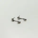 Aros colgantes de plata 925 con forma de gota.