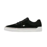 Championes de skate Etnies Joslin Vulc, color negro con detalles en blanco y suela de goma color caramelo.