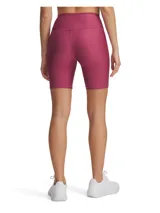 Calza corta de ciclismo Under Armour Tech Bike Short, color azul eléctrico, con cintura alta y logo estampado en la pierna izquierda.