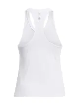 Musculosa deportiva blanca de mujer, ideal para running, con tejido transpirable y diseño ligero.
