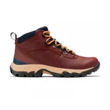 Bota de senderismo Columbia Newton Ridge Plus II, color marrón, con capellada de cuero recubierto de PU, ante y malla. Cuenta con tecnología Omni-Tech™ impermeable y transpirable, entresuela TechLite™ para amortiguación y suela Omni-Grip™ para tracción en todo tipo de terrenos.