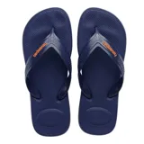 Ojotas Havaianas Top Max Comfort de goma color negro, con tira de dedo y suela antideslizante.