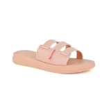 Ojotas Ipanema Bold color beige con tres tiras horizontales y logo de la marca en rojo.