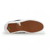 Zapatillas de skate Emerica Figgy G6, color negro con suela blanca.