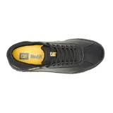 Zapatillas Caterpillar Hex + de cuero negro, con cordones y suela de goma robusta.
