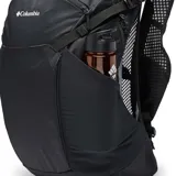 Mochila Columbia Blackcomb Ridge de 30 litros, color negro, con respaldo de malla transpirable, estructura de acero elástico, sistema de compresión lateral ajustable, dos bolsillos para botellas de agua, compatible con bolsas de hidratación, bolsillo con forro polar para gafas de sol y bolsillos en los tirantes.