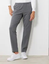 Pantalón jogger blanco de algodón con pretina elastizada.
