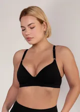 Soutien blanco de microfibra sin costuras, preformado con copa y aro. Bretel y tejido especial reforzado para mayor sujeción.