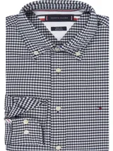 Camisa Tommy Hilfiger de corte regular, confeccionada en algodón orgánico Oxford con diseño de cuadros Vichy. Presenta cuello con botones, puños redondeados con dos botones y logo de Tommy Hilfiger bordado en el pecho.