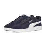 Championes Puma Smash 3.0 Buck de cuero sintético negro con detalles en blanco.