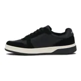 Zapatillas urbanas de hombre marca Country, color negro con detalles en gamuza y suela de goma color crema.