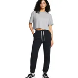 Pantalón de jogging negro Under Armour Rival Terry, de corte holgado y cintura elástica con cordón ajustable.