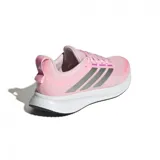 Championes Adidas Runfalcon 5 para mujer, color rosado con detalles plateados y suela blanca.