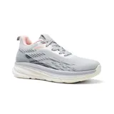 Championes deportivos American Sport Bessie, color gris con detalles en rosa y suela blanca.