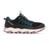 Zapatillas de trekking Columbia Flow Fremont, color negro con detalles en turquesa y lila.